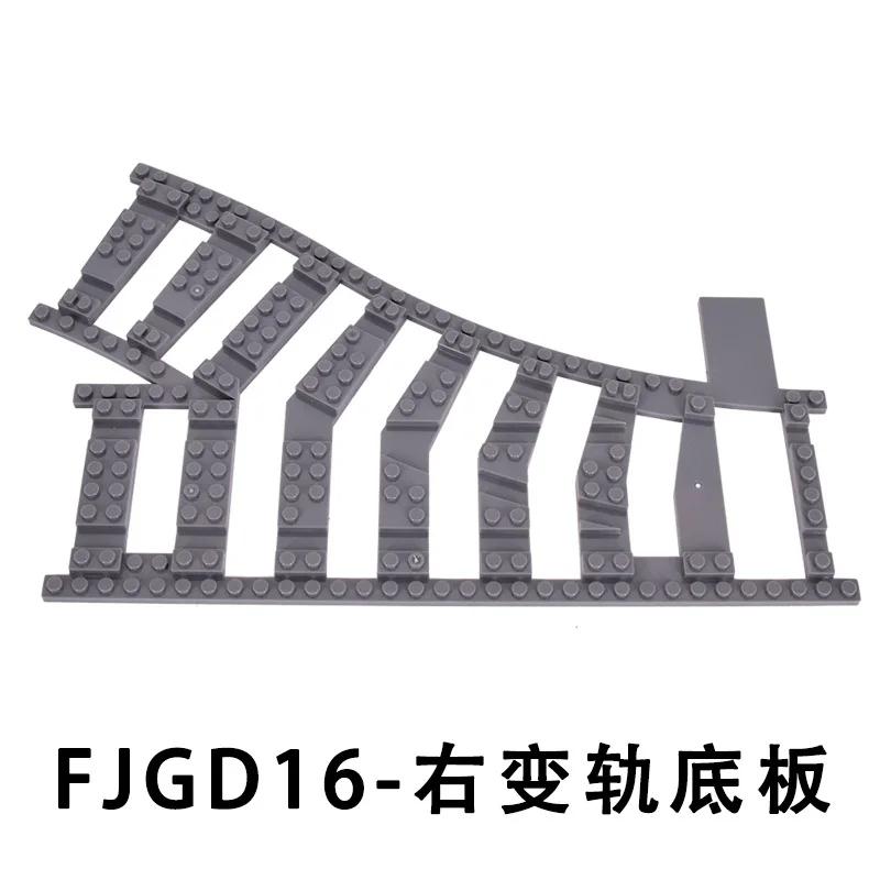 MOC Cross Track Railroad DIY Scene Building Blocks Multi Angle Curved Train Track Bricks Toys Rail Car Compatible With LEGO