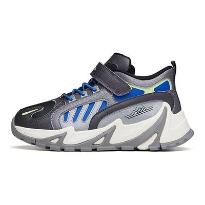 Kids Casual Fleece Lined Non-Slip Wear-Resistant Warm Low-Top Running Shoes Kids Sneakers Black Blue Gray A312146807-2