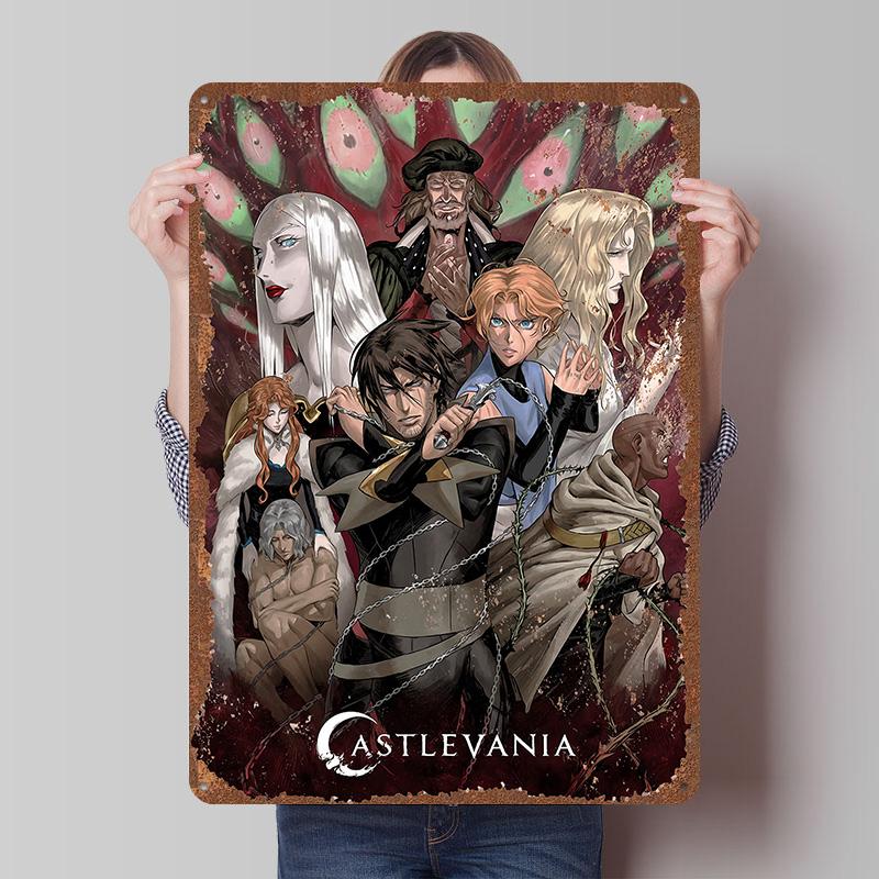 CastlevaniaS Tinplate Posters Customizable Wall Art Retro Vintage Metal Tin Signs for Gaming Room Decoration Aesthetic House