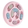 Pet Treat Puzzle Toy Interactive Prevent Slip Round Dog Slow Feeder Toy for Cat Puppy Pink