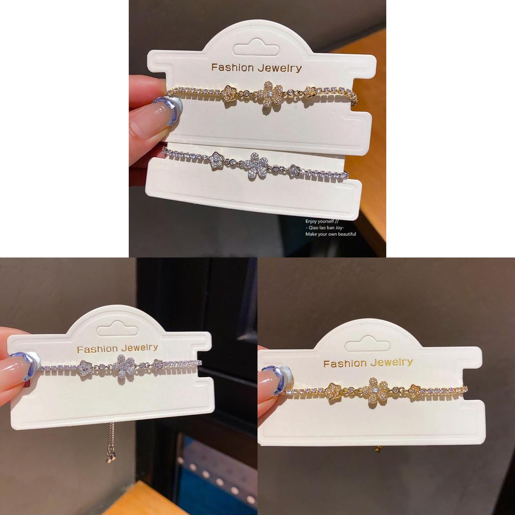Fashion Flower Zircon Pendant Bracelet For Women With Elegant Design And Gift Use
