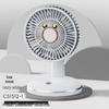 Rechargeable Mini Desktop Fan with Round Base - Portable Summer Gift