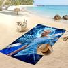 Asciugamano da Spiaggia Personalizzato Stampato Erling Haaland Logo Calcio Supporto Nome Personalizzato Testo Asciugamano Assorbente Per Sport Viaggio Regalo Speciale