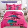 3pcs Custom Name Trolls Bedding Set Duvet Cover Closure Includes 1 Duvet Cover & 2 Pillowcases, Soft and Comfortable for All Seasons.