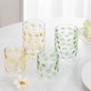 BRFarbige Pünktchen Glas Tasse Frühstück Milchbecher Transparente Weingläser Schnapsgläser Becher Kaffeetassen SaftbecherEY