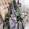 Literary Korean Version New Style of The New Forest Printed Silk Scarf for Women Dual-purpose Shawl for Summer Sun Protection Beach Scarf Outside
