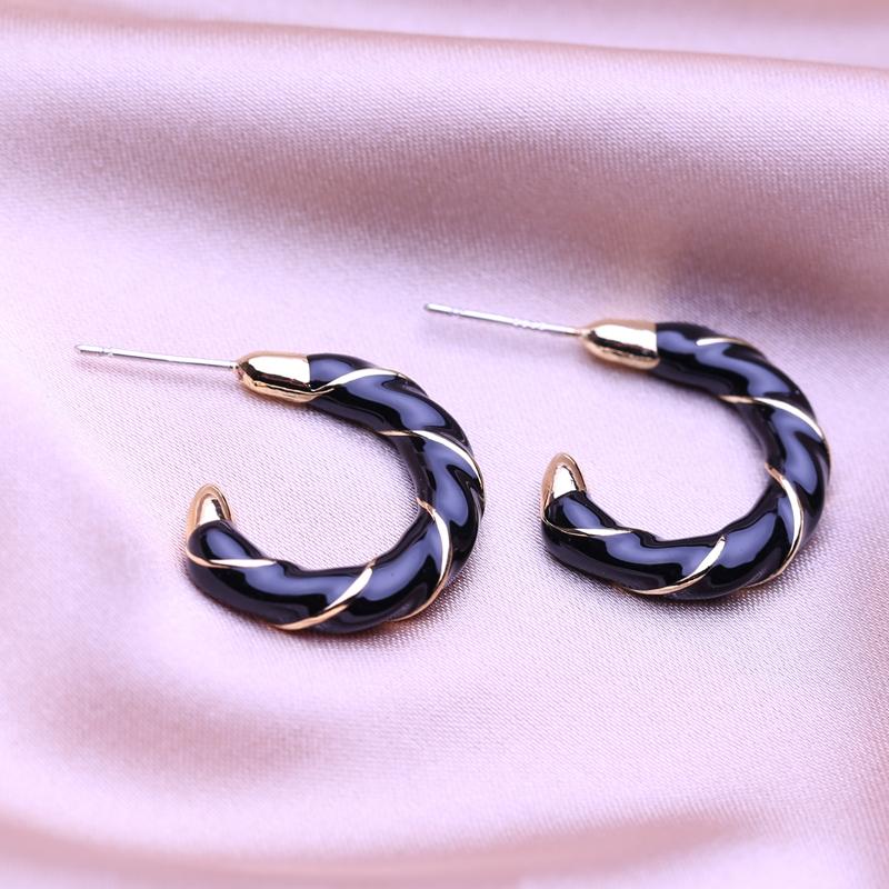 KNIKOO Geometry Black Earrings For Women Fashion Drop Earrings Jewerly For Wedding Party Gifts Stud Earrings