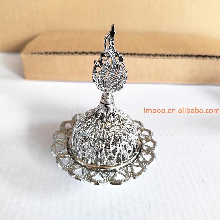 Factory Price Incense Burner Hollow Golden Tower Oil Burner Arab Style Censer Holder for Home Hotel Incense Holder