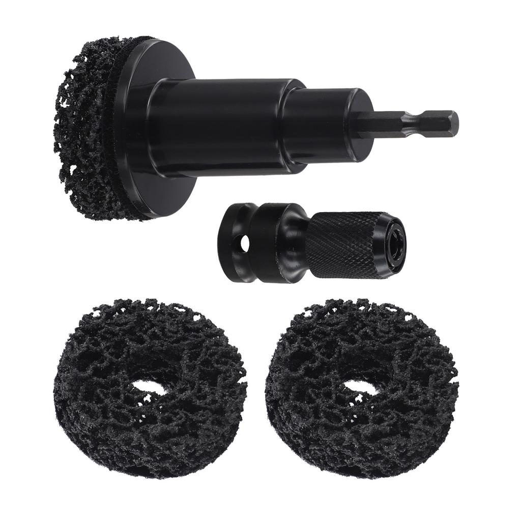 Wheel Hub Rust Removal Tool Set with Multiple Grinding Heads for Maintenance