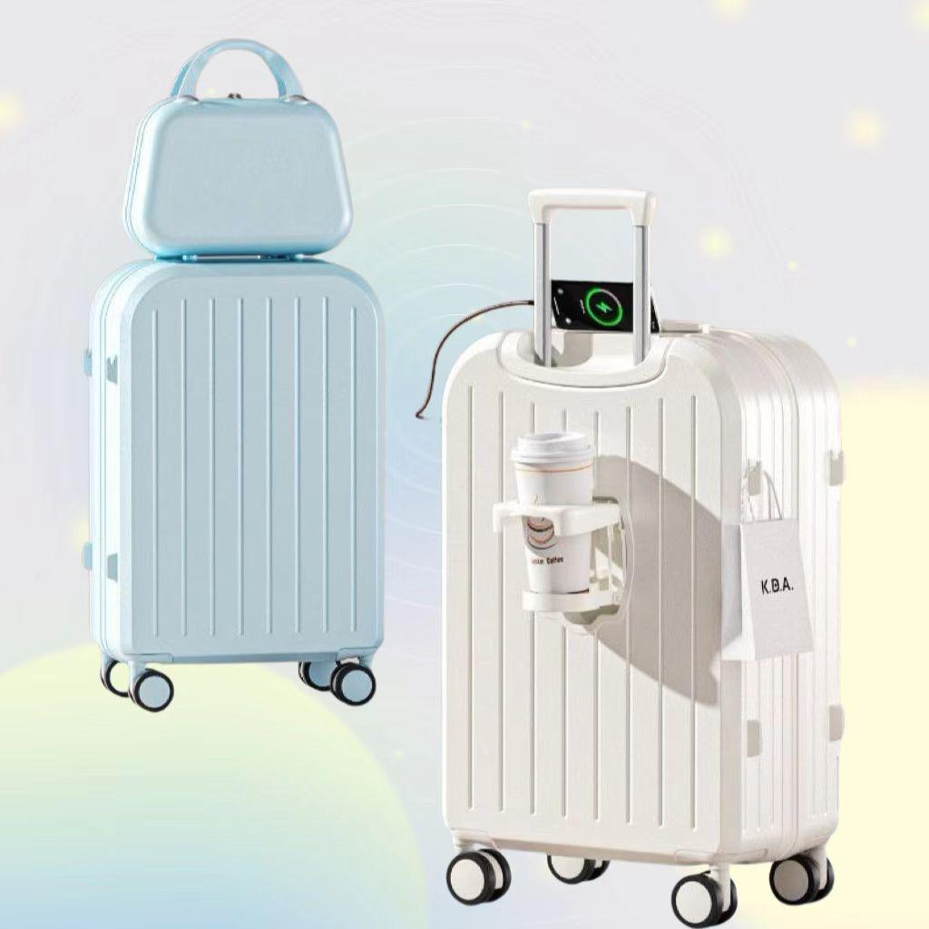 High-Value Trolley Case: Large Capacity Travel Suitcase with Double-Layer Zipper for Men and Women Students