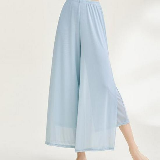 

Women s Wide-Leg Dance Pants: Ethnic Classical & Modern Dance, Figure Skating Skirt Pants for Spring 2026 Medium синий