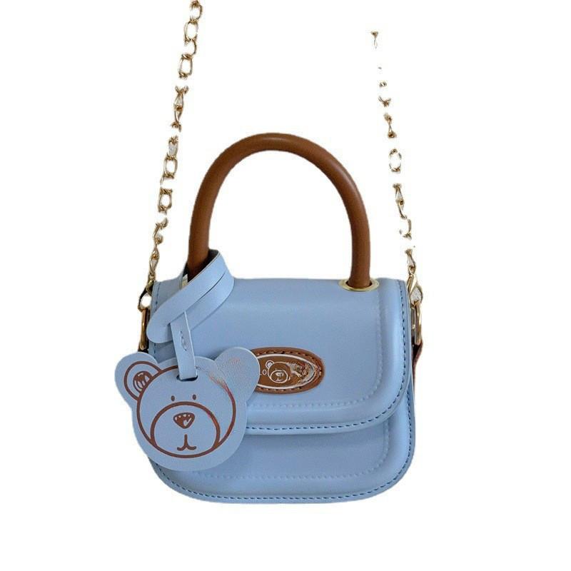 Adorable Korean Style Cartoon Bear Mini Handbag For Kids With Cute Pu Design