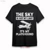 Women's Soft Comfortable Breathable Classic T Shirt Sky Is My Playground Vintage Washed Casual Fashion Homme Stylish