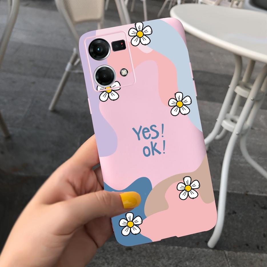 Für Oppo Reno7 4G Hülle CPH2363 Oppo F21 Pro 2022 Schöne Kunst Bemalte Abdeckung Weiche TPU Handyhülle Für Oppo Reno 7 F21 Pro Rückseite
