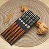 5 Pares Simplicidade Hashis Palitos de Sushi Talheres Reutilizáveis Bambu Xadrez Antiderrapante