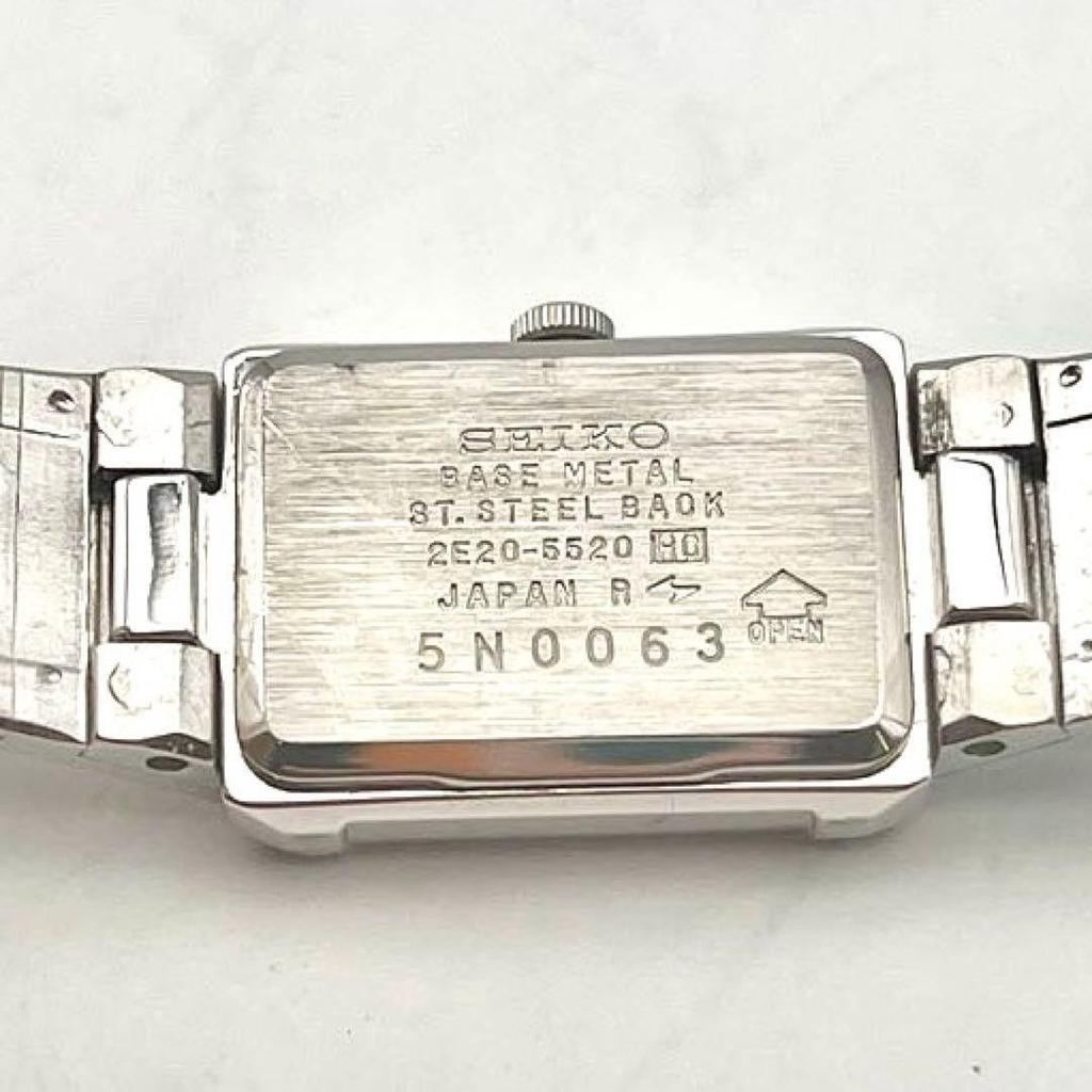 Used SEIKO Ladies' Watch with Tag, New Battery, Vintage 2E20-5520, Manufactured in November 1985