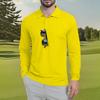 Men's Classic Golf  Shirts Ice Silk Breathable Long Sleeve  Performance Collar Shirts Lightweight Summer Casual Quick Dry Tee