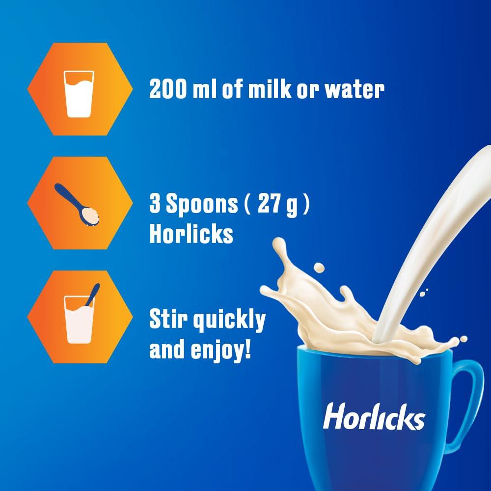 Horlicks Health And Nutrition Drink Classic Malt 500 g Combo Pack Of 2 With Free Container For Daily Growth And Immunity Support