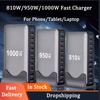 Горячая 10-портовая настольная станция GaN-зарядки 1000 Вт, PD3.1 5C3A, быстрая зарядка, USB Type-C, для планшетов, мобильных телефонов, дропшиппинг, оптом