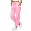 Women's Loose Fit Sweatpants with Elastic Waistband and Cuffed Hem for Casual and Athletic Wear
