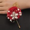 Exquisite Corsage Corsage Artificial Flower for Wedding Bridesmaids and Groomsmen Artificial Flower and Pearls