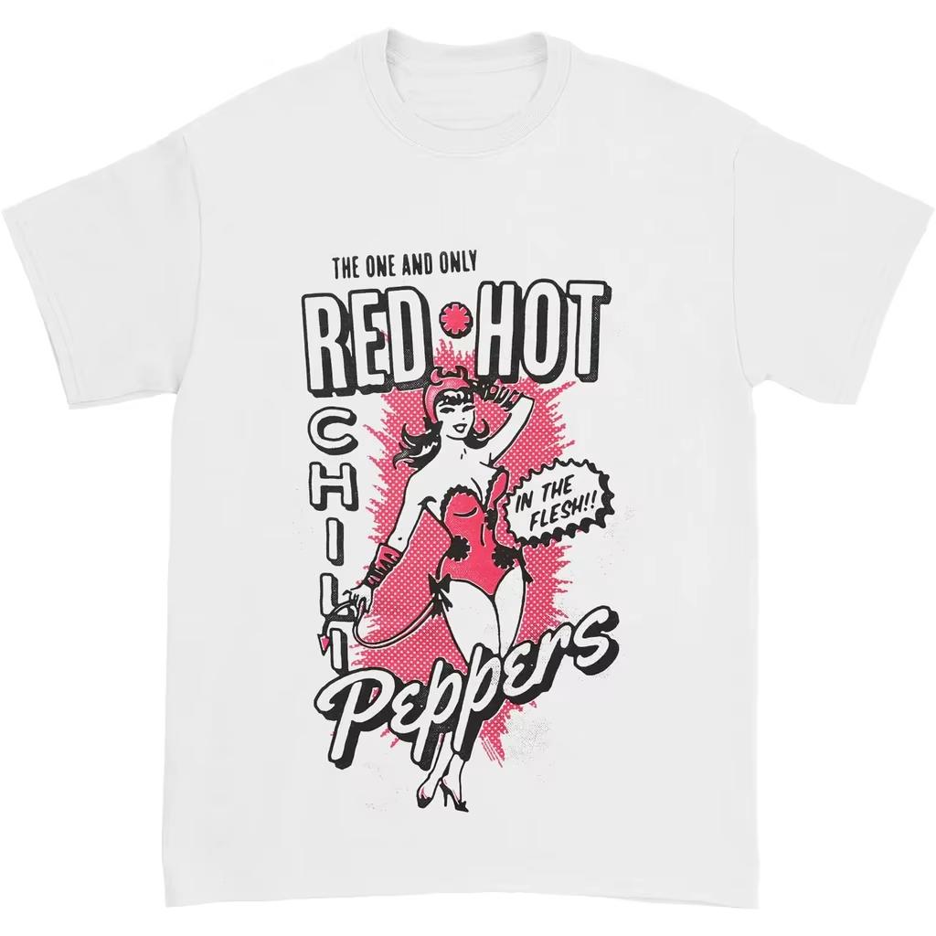 Red Hot Chili Peppers Rock Short Sleeve T-Shirt Men's Punk Cotton Summer T Men Clothing Harajuku