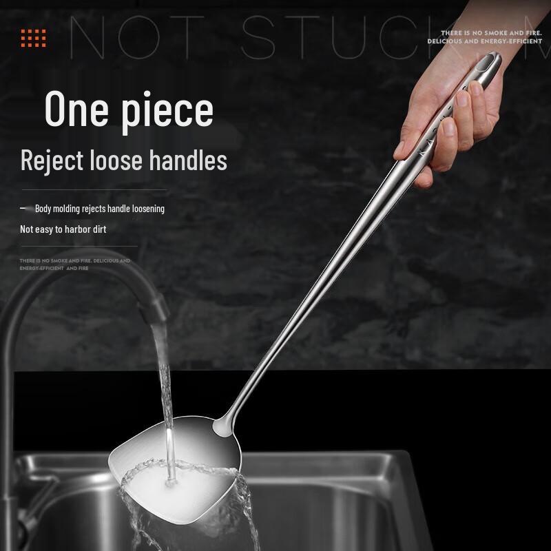 316L Stainless Steel Wok Spatula and Soup Ladle Set