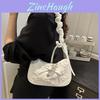 French Small Shoulder Bag For Women Summer Fashion Pu Material With Zip Closure For Daily Use
