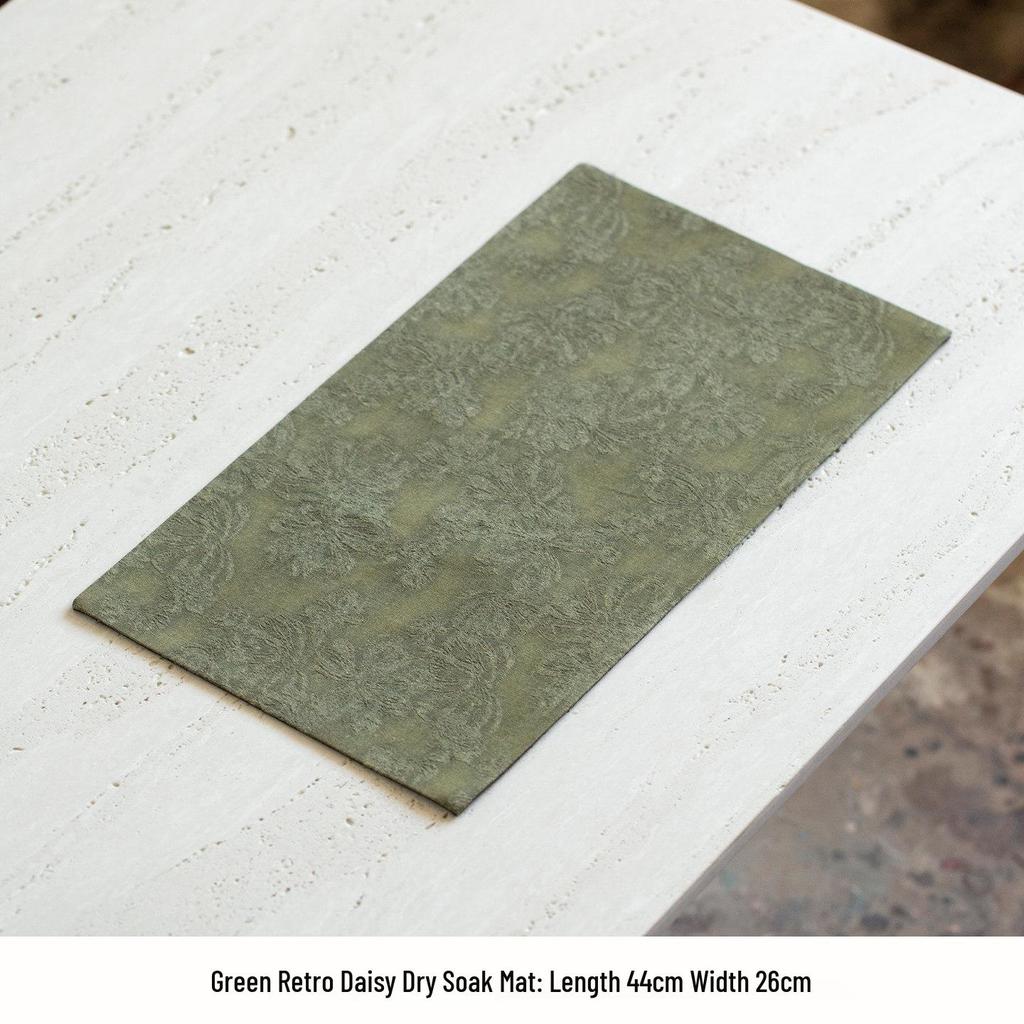 Mu Xi Retro Cloud Gauze Daisy Tea Mat - Chinese Style Tea Table Cloth Accessory