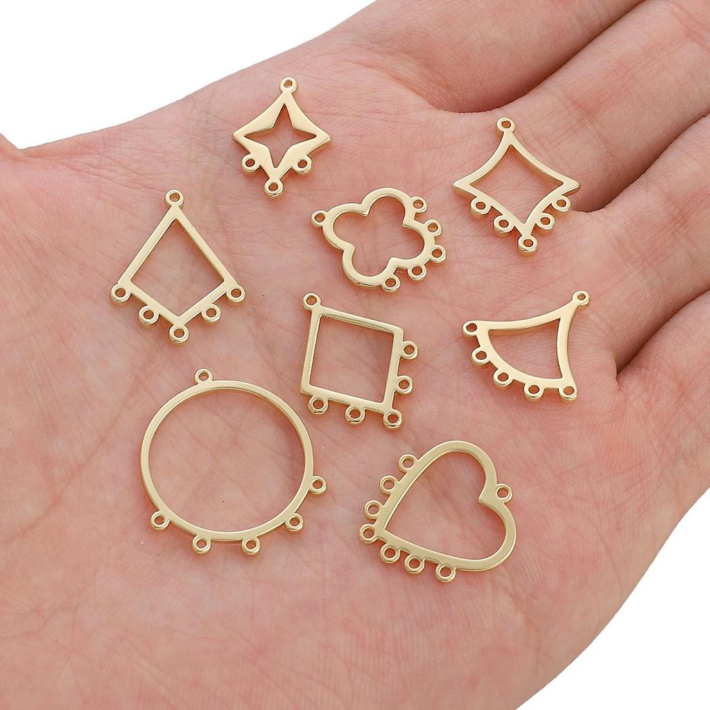 Měděný vějířovitý přívěsek ve tvaru diamantu Love Plum Blossom Geometry Přívěsek pro domácí výrobu šperků Příslušenství