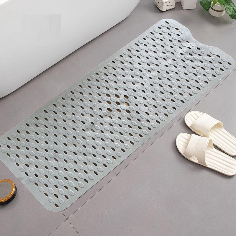 Extra Lange 40*100 Anti-Rutsch PVC Badezimmermatte mit Saugnapf Streifenmuster Transparente Rückseite 1,5 mm Dick für Badewanne