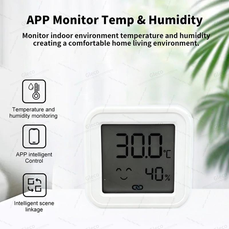 Zigbee Temperature Humidity Sensor Smart Home LCD Screen Thermometer Hygrometer APP Remote Work With Google Tuya Smart Life