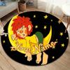 Lion Dreams Custom Name Round Area Rug Carpet Rug For Living Room Bedroom Sofa Playroom Decor Nonslip Floor Mat