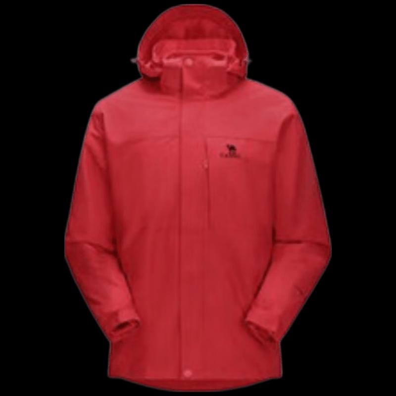 CAMEL Men s 3-in-1 Waterproof Fleece-Lined Outdoor Jacket M китайский красный
