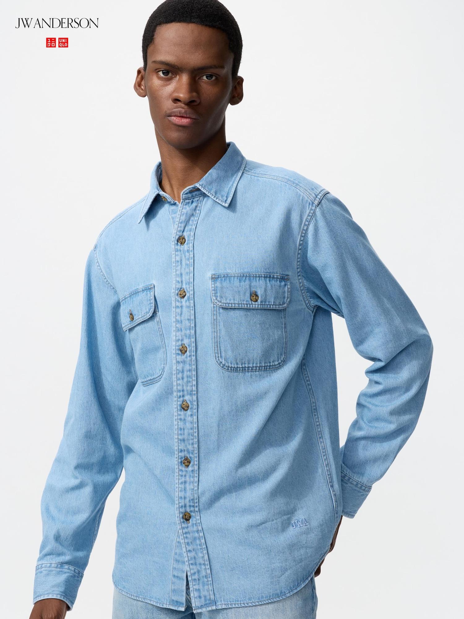 

Джинсовая рубашка Uniqlo из Японии 63 BLUE/XS