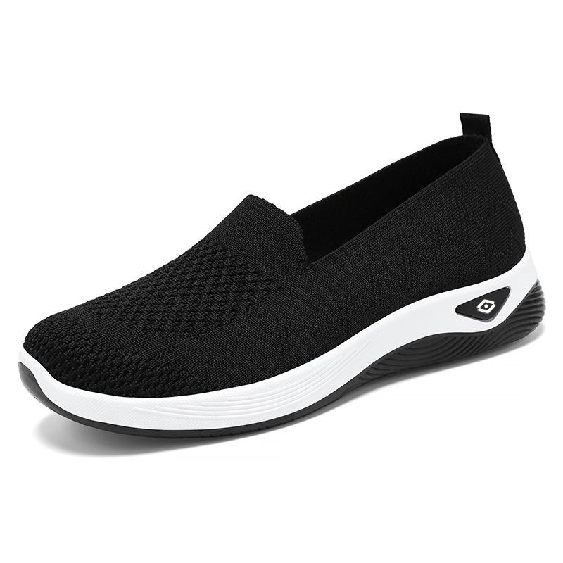 Jinshiyuanshu Shoes women's casual shoes processing custom fly-woven breathable mother shoes old Beijing cloth shoes versatile single shoes
