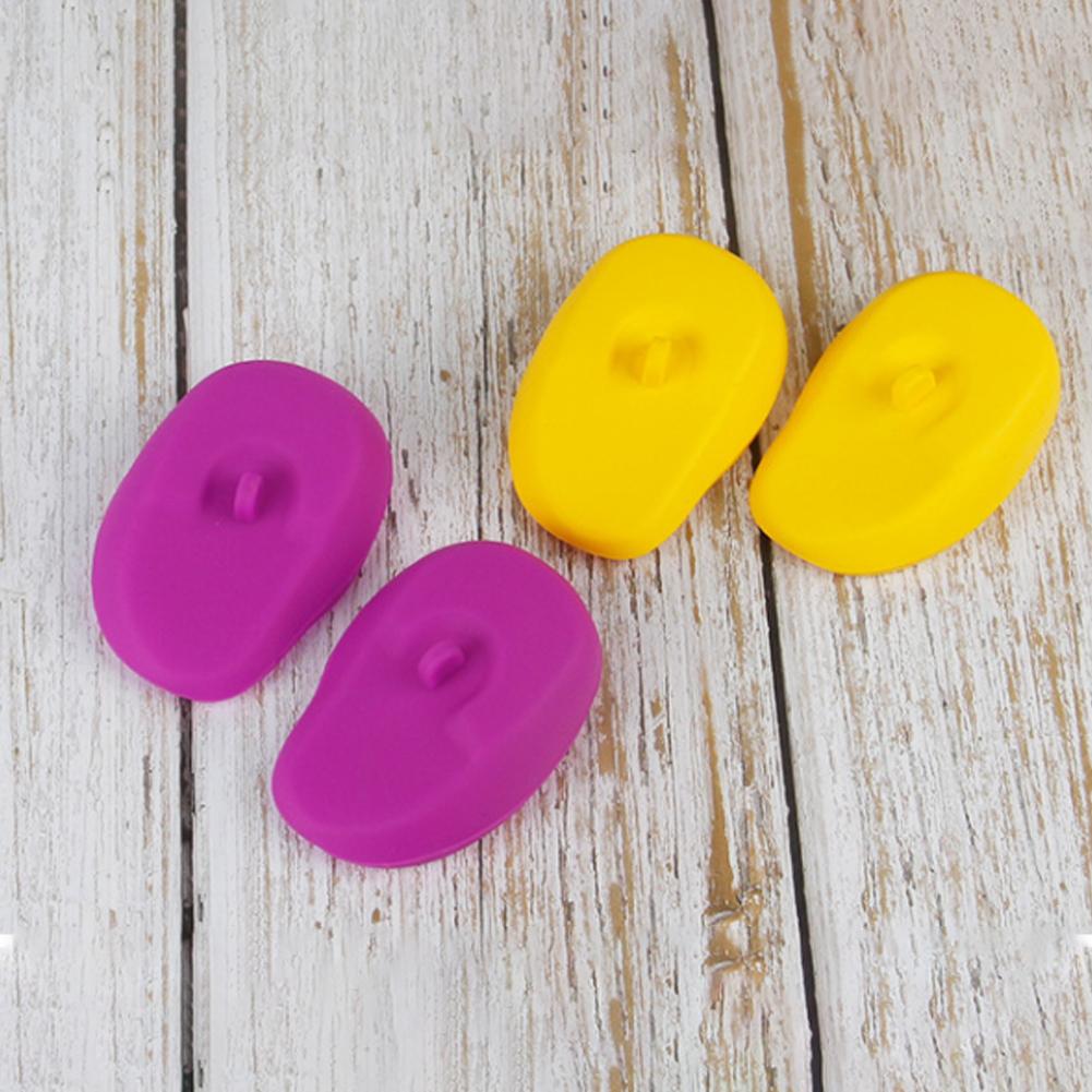 1 Pair Silicone Hair Dye Ear Covers Hair Dye Salon Earmuffs Ear Protector Caps for Hairdressing Salon Dyeing Shower Accessories