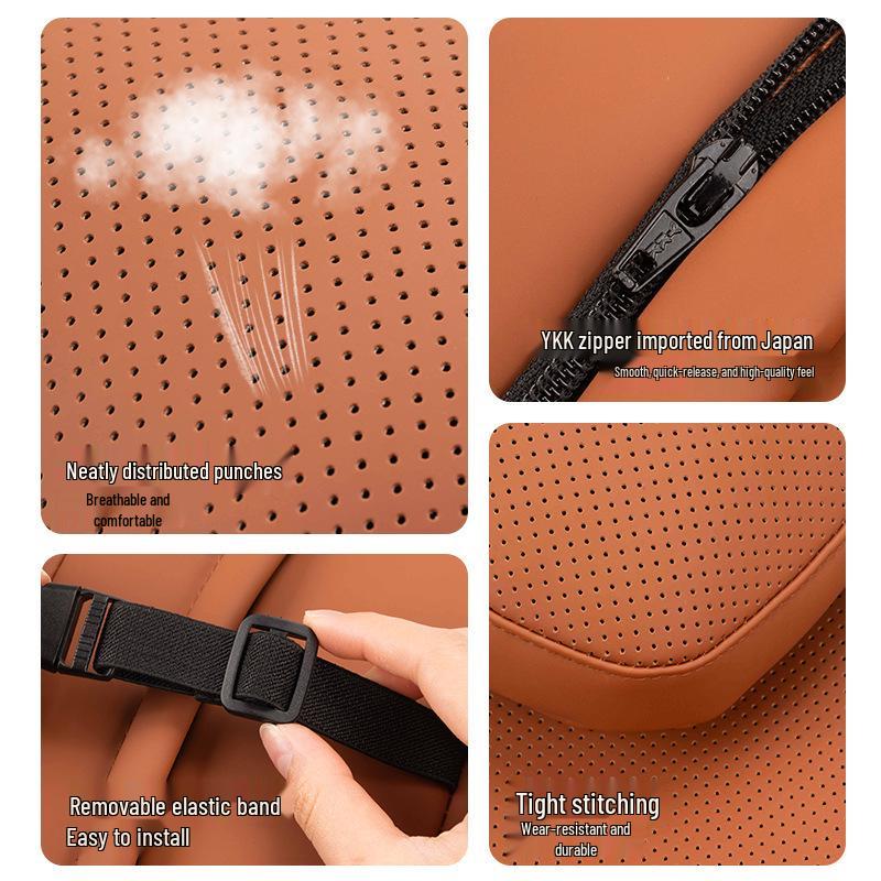 Premium Maybach S-Class Headrest & Breathable Lumbar Support Cushion