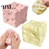 TPR Stress Ball 1/2Pcs Pink Cheese Squeeze Toy Relief Yellow Block Reliever Fidget Relaxation Fake Cube Sensory
