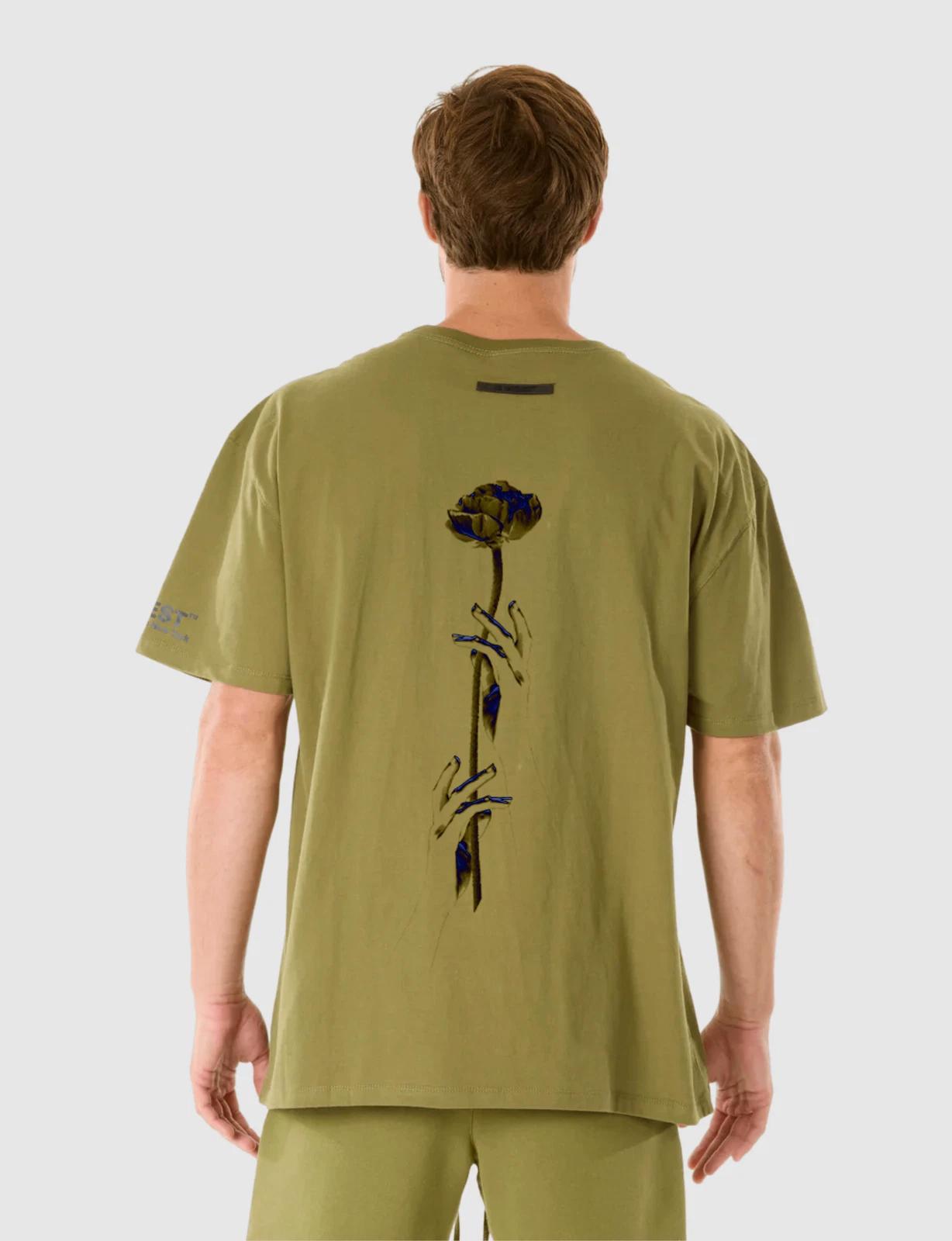 G WEST FLOWER HAND T-SHIRT - CAPULET OLIVE 2XL