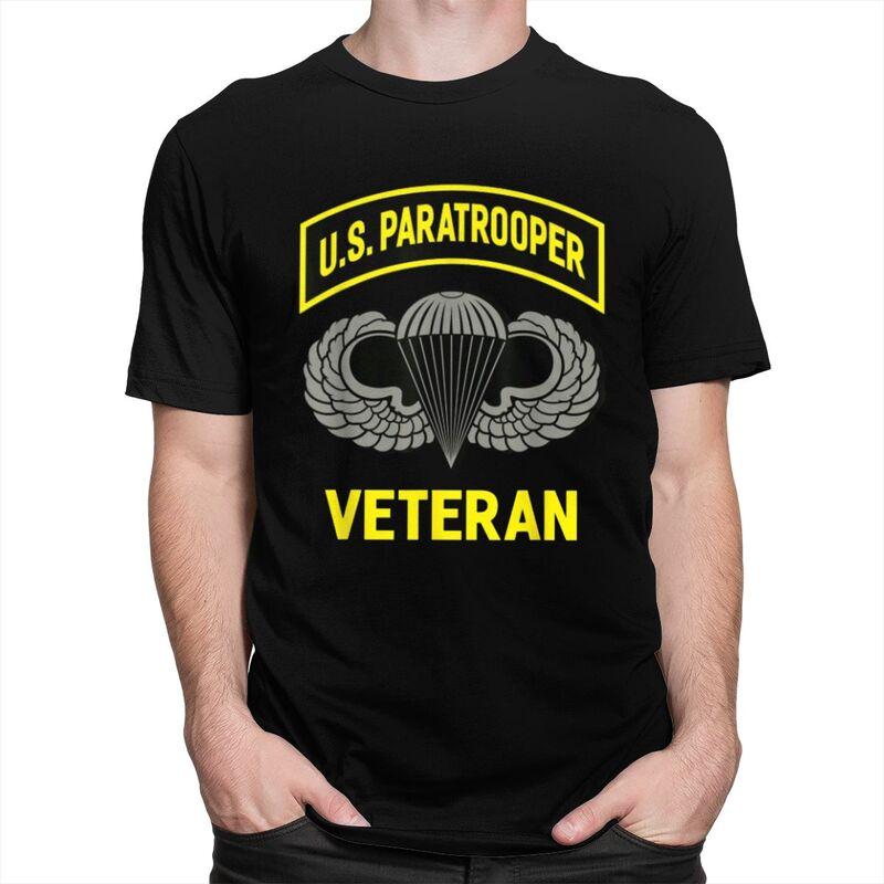 Custom Male US Paratrooper Army Veteran T Shirt Short Sleeves Cotton Tshirts Tshirt Leisure Tee Clothing