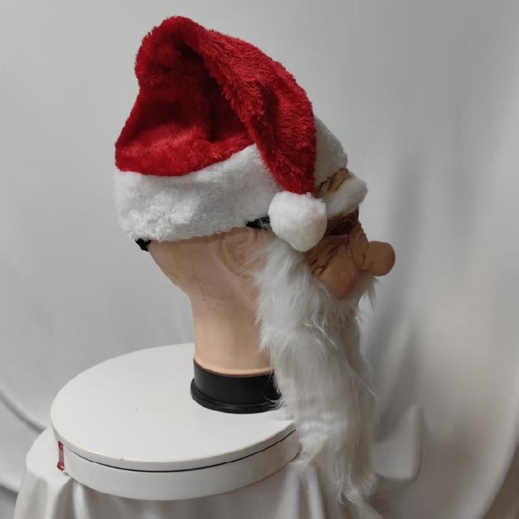Santa Latex Face Mask Skin Friendly Comfortable For Holiday Performances Photo Booths And Seasonal Costume Accessories