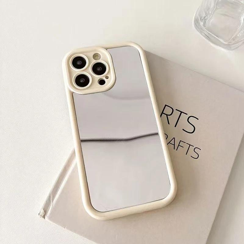 Makeup Mirror Phone Case for iPhone 16/15/14/13/12/11 Pro Max/X/XR/XS | Shockproof Camera Protection with Reflective Back Cover