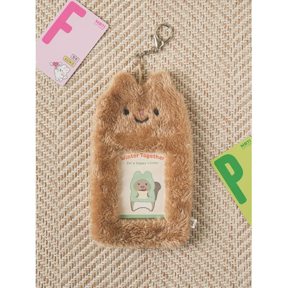 

Daiso Winter Together Animal Shape Card Holder Brown