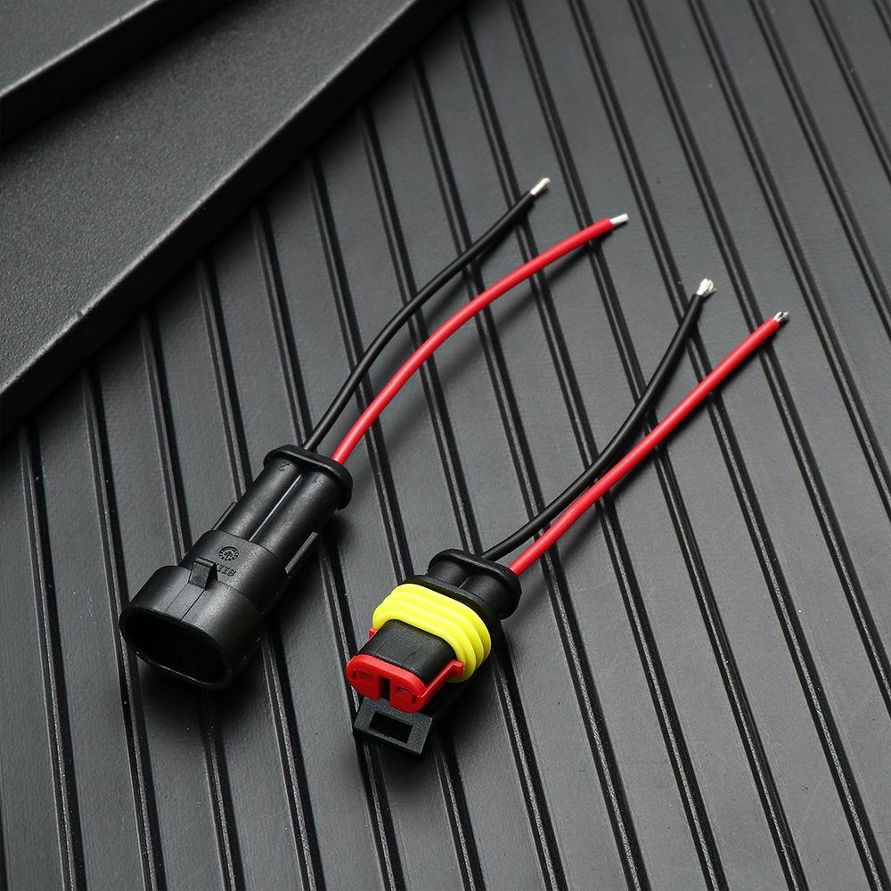 5/10Kit New Sealed With Cable 12V 2Pin Automotive Connectors Electrical Wire Male and Female Plug