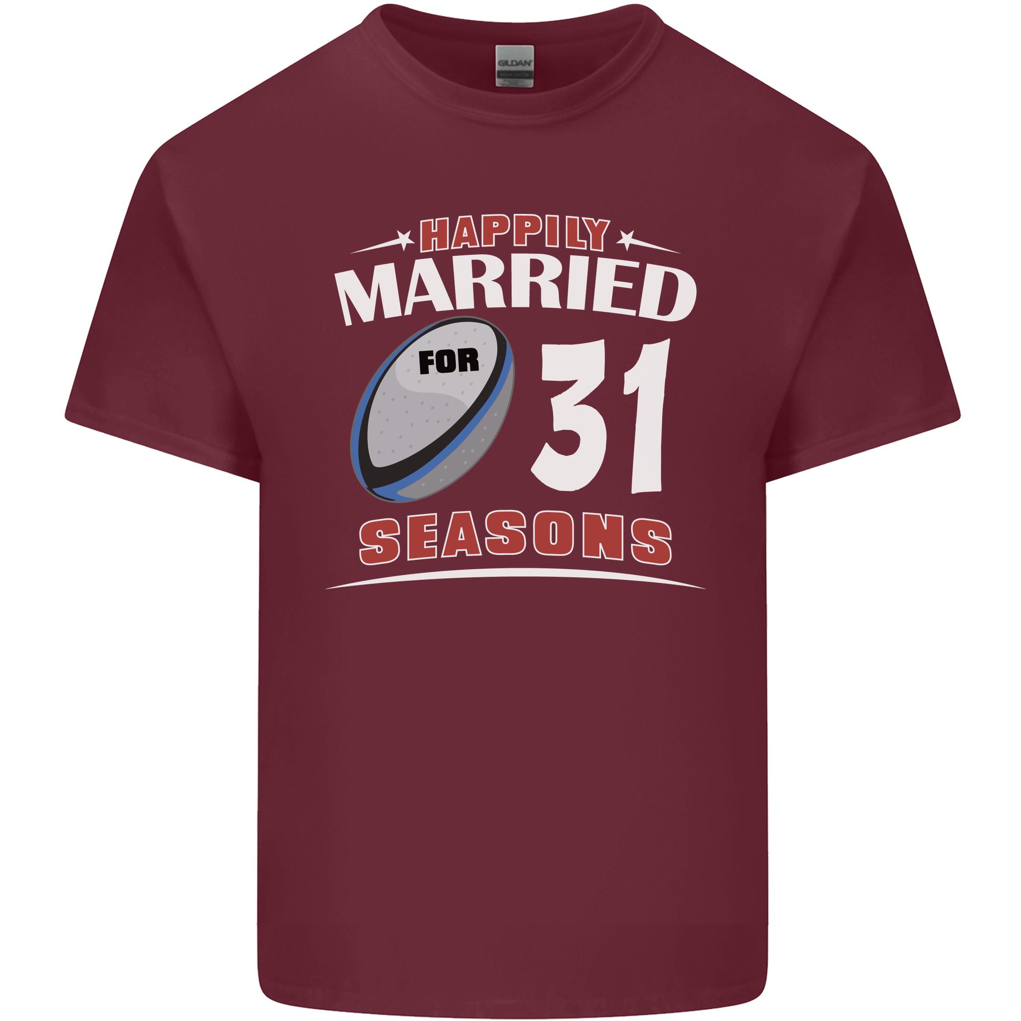 31 Year Wedding Anniversary 31st Rugby Unisexs Light Cotton TShirt S