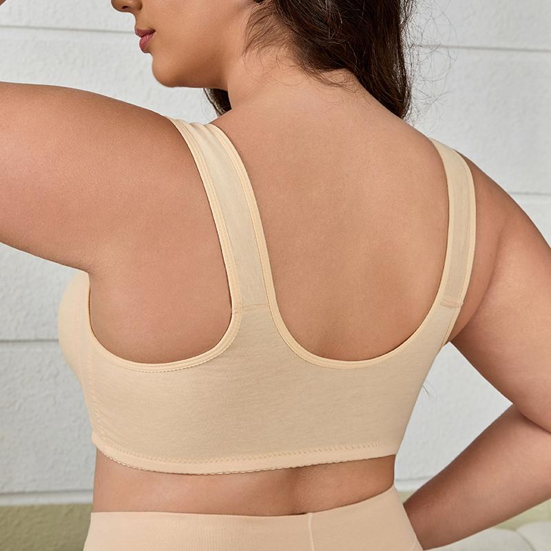 CINOON Women's Sexy Camisole Bra Front Closure Wire-Free Push Up Bra Beautiful Back Comfortable Breathable Bra