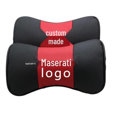 Maserati Nackenstützkissen aus echtem Leder - Anpassbares Logo verfügbar