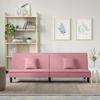 VidaXL Pink Velvet Sofa Bed 351910