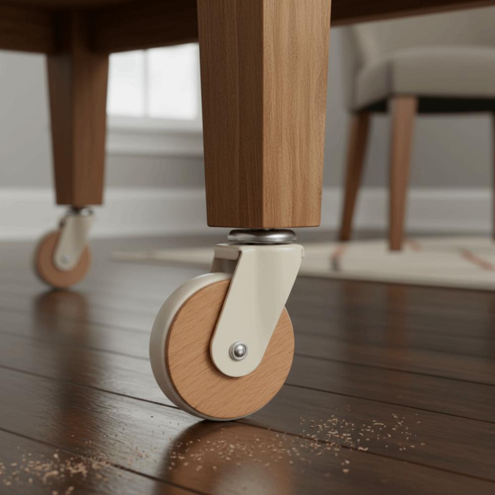 Lightweight Heavy-Duty Swivel Casters Total Capacity 200lbs Brake System PU Wheels Furniture